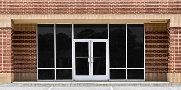 Privacy window film for commercial buildings
